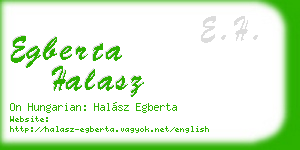 egberta halasz business card